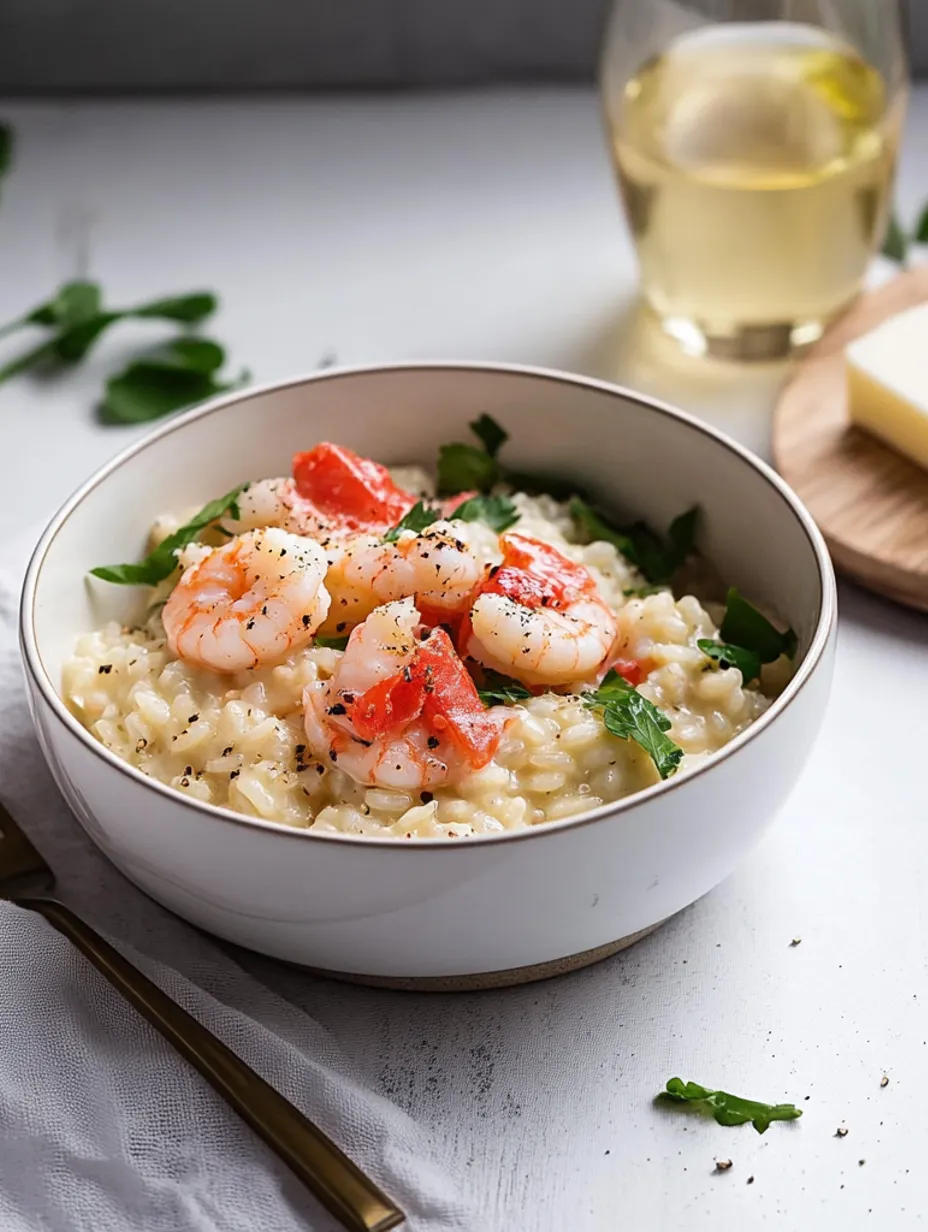 Recette de Risotto aux Crevettes au Beurre à l'Ail Cuit au Four