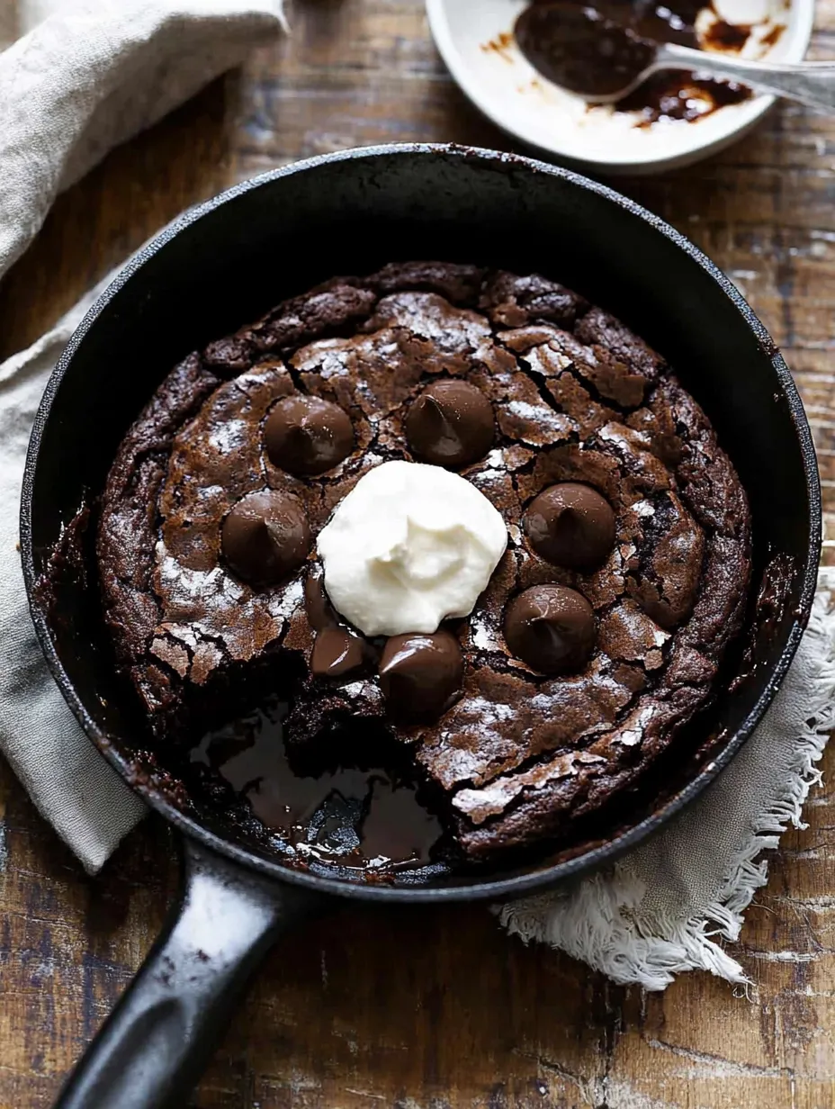 Brownie poêlé sans farine ultra fondant