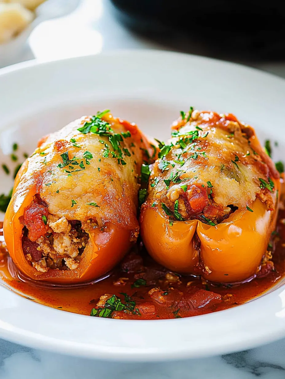 Meilleurs poivrons farcis italiens