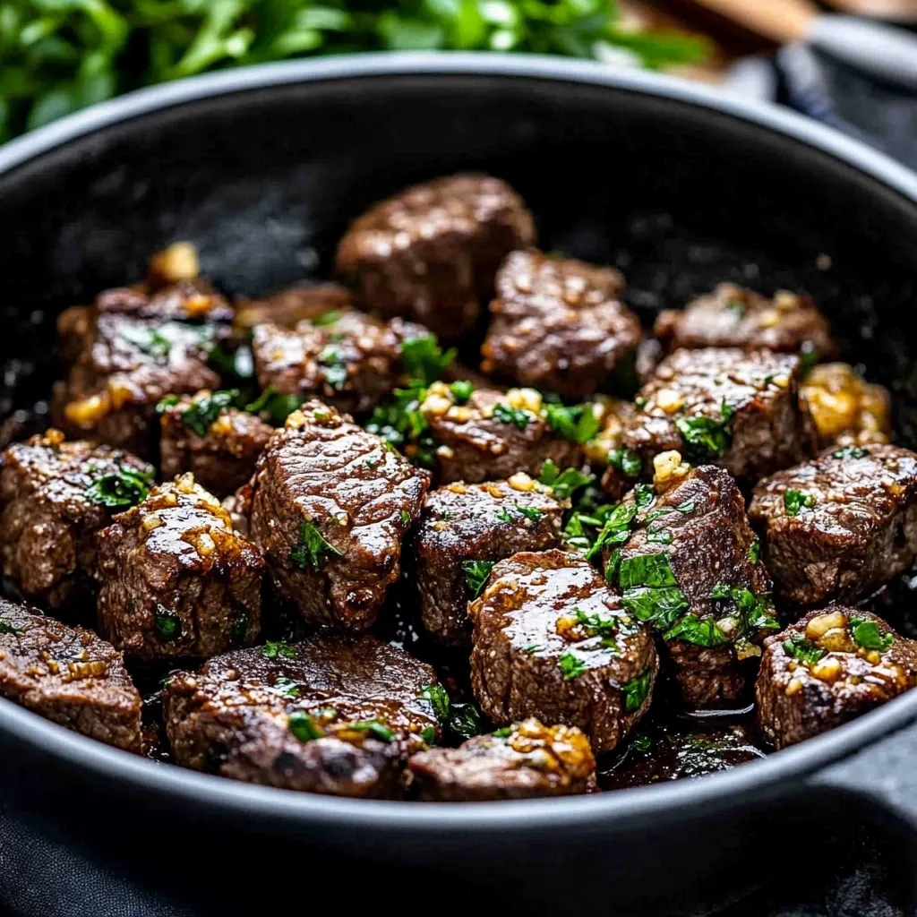 Bouchées de Steak au Beurre à l'Ail