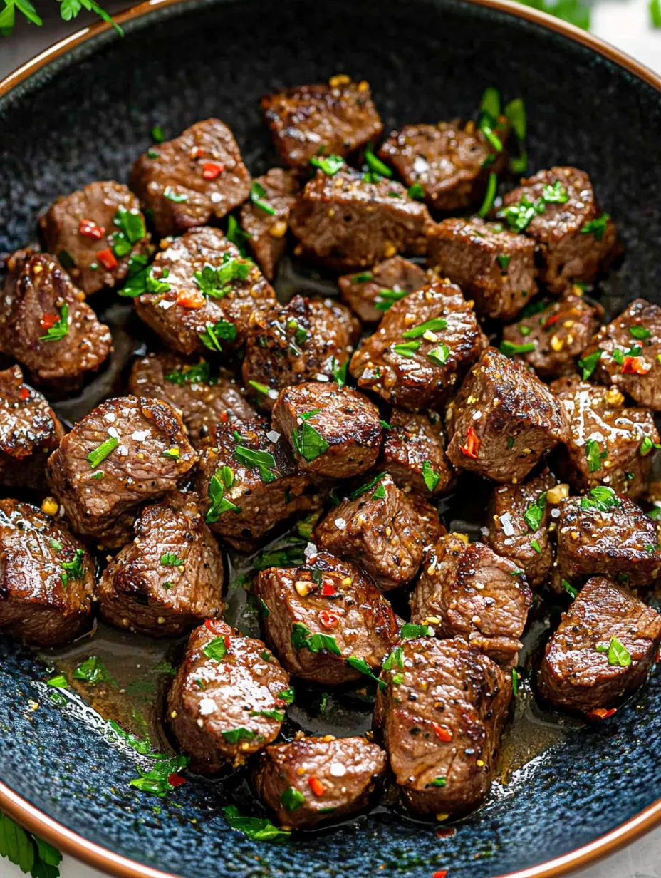 Bouchées de Bœuf à l’Ail et au Beurre Simples