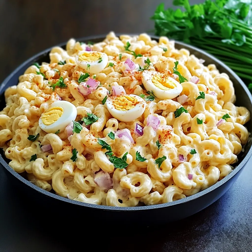 Salade pâtes œufs moelleux
