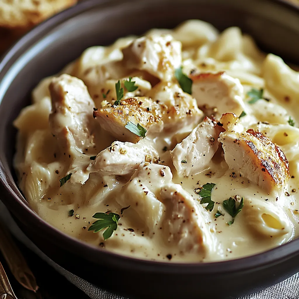 Les Pâtes au Poulet et Boursin