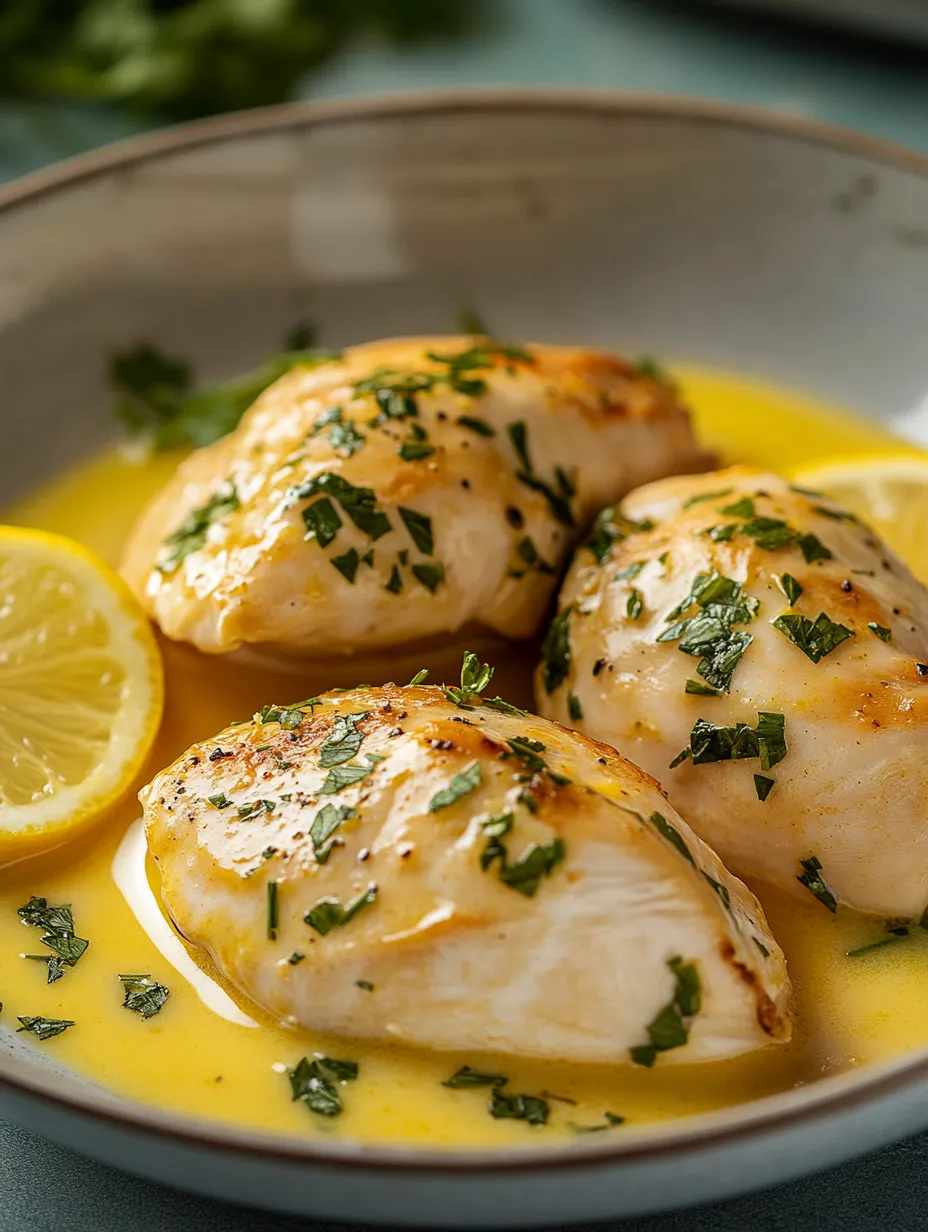 Poulet onctueux au citron et à l’ail Facile