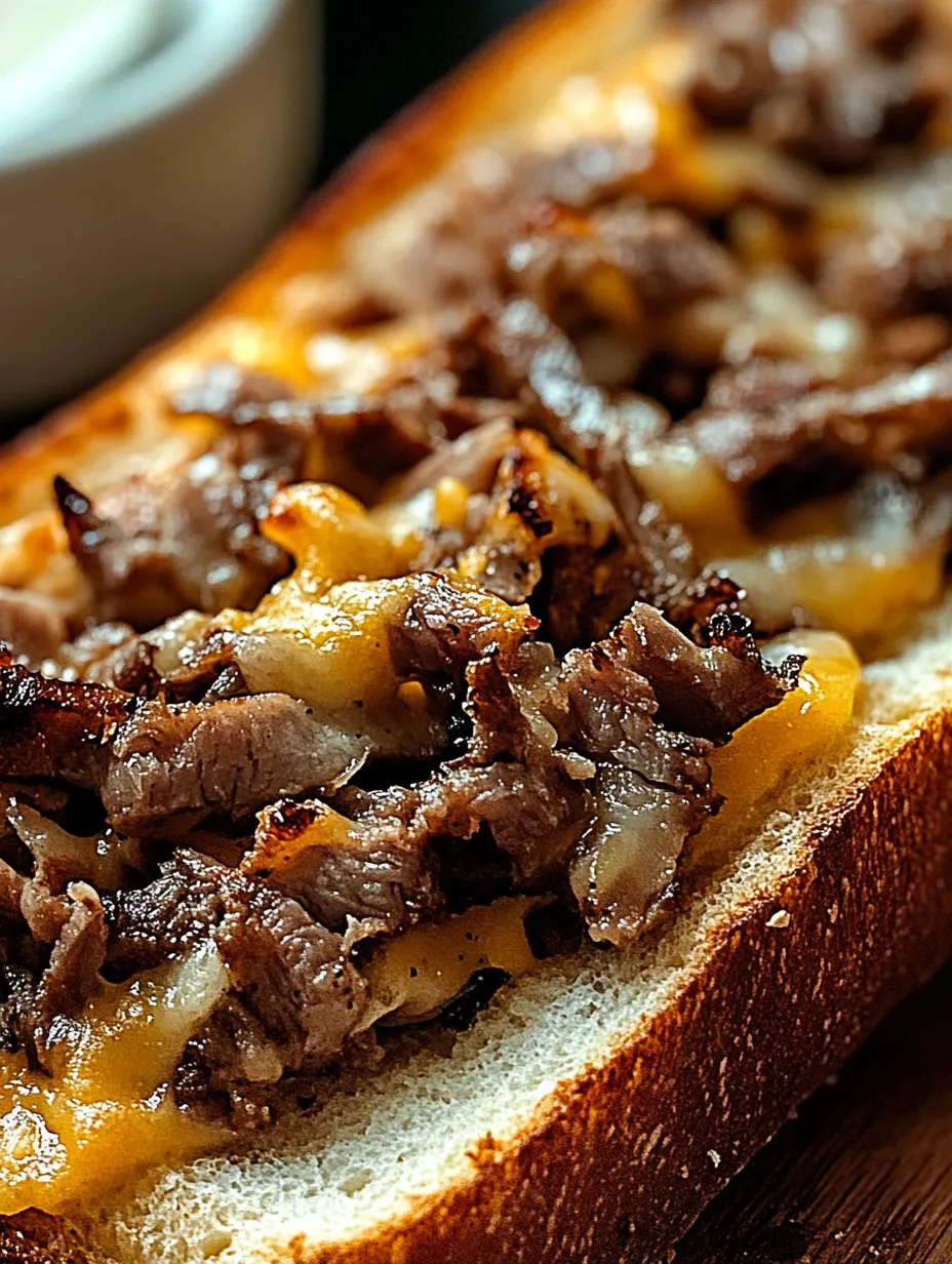 Recette de Pain au Fromage Style Philly Steak à l'Ail