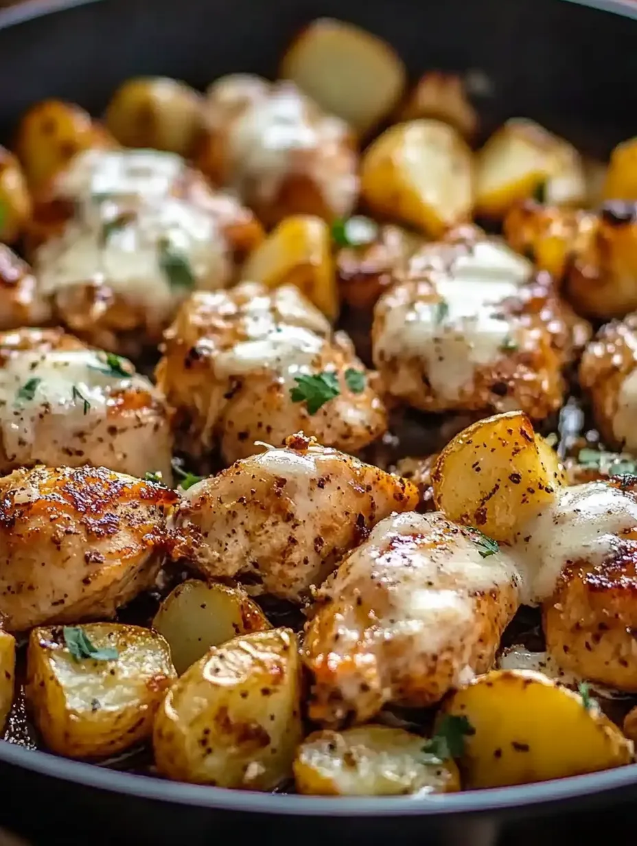 Recette Facile de Poulet et Pommes de Terre à l'Ail et au Parmesan