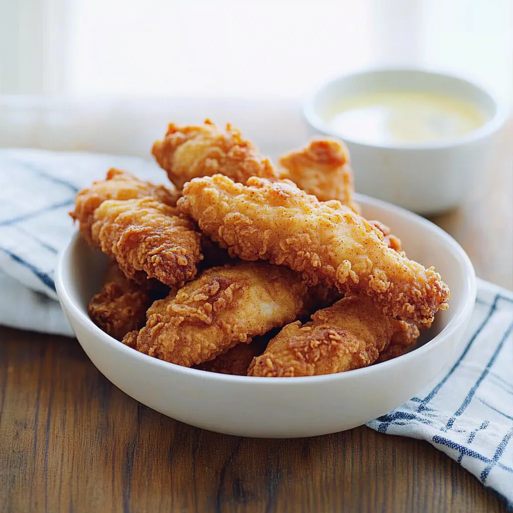 Aiguillettes de poulet au babeurre frites