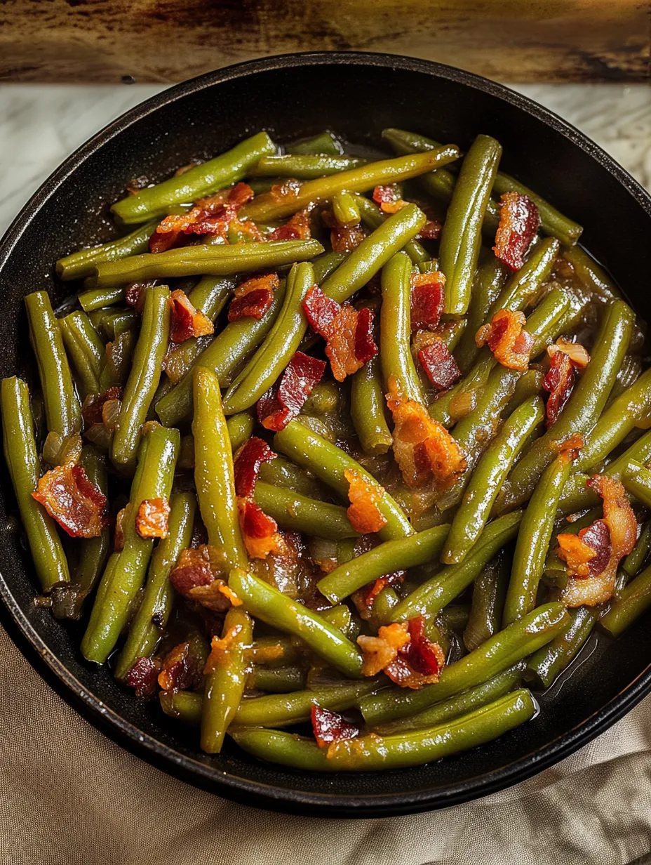 Haricots verts façon bistrot texan