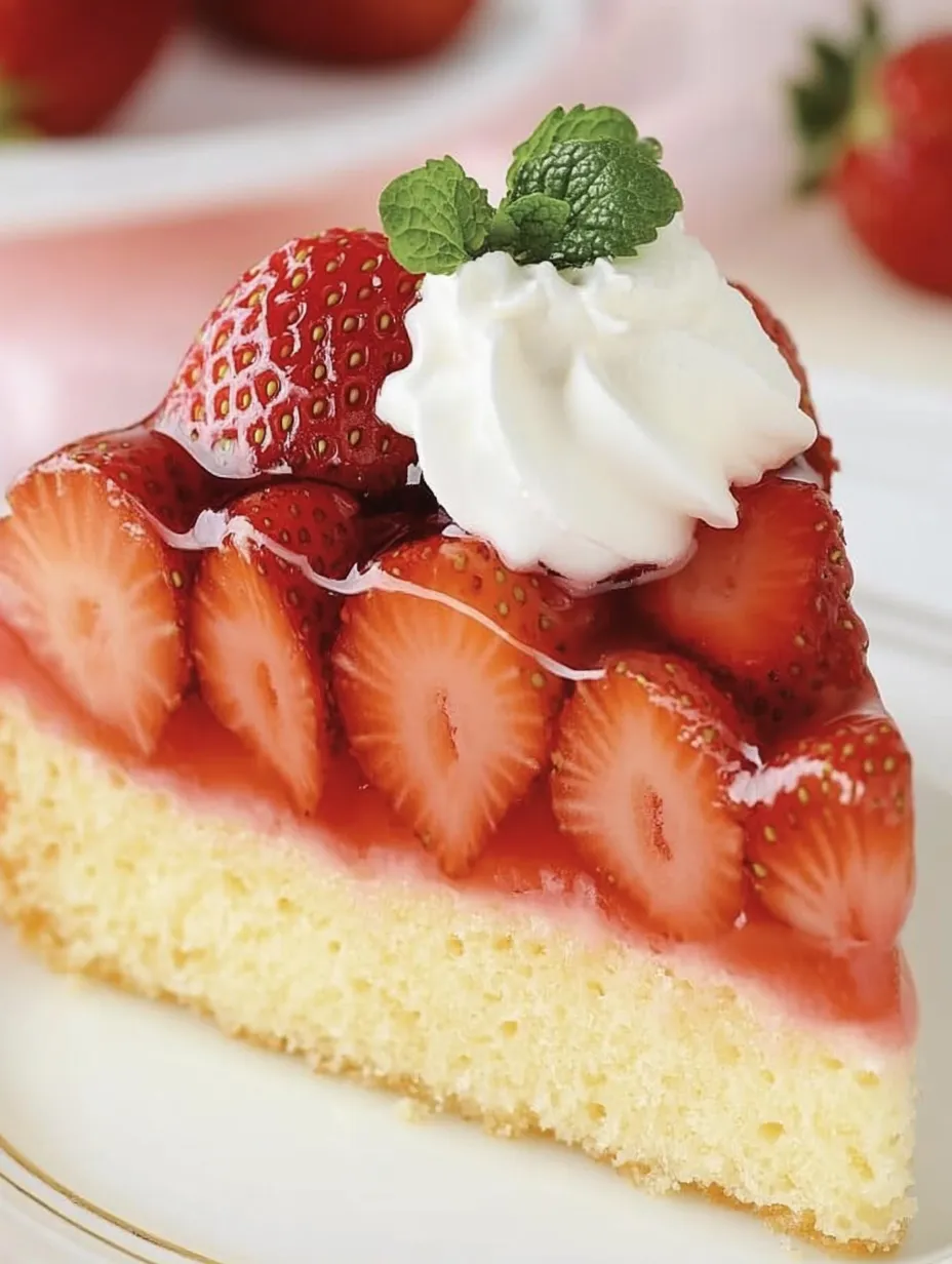 Tarte juteuse aux fraises avec base biscuit