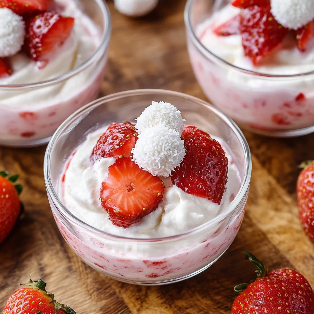 Dessert Fraise Raffaello Facile