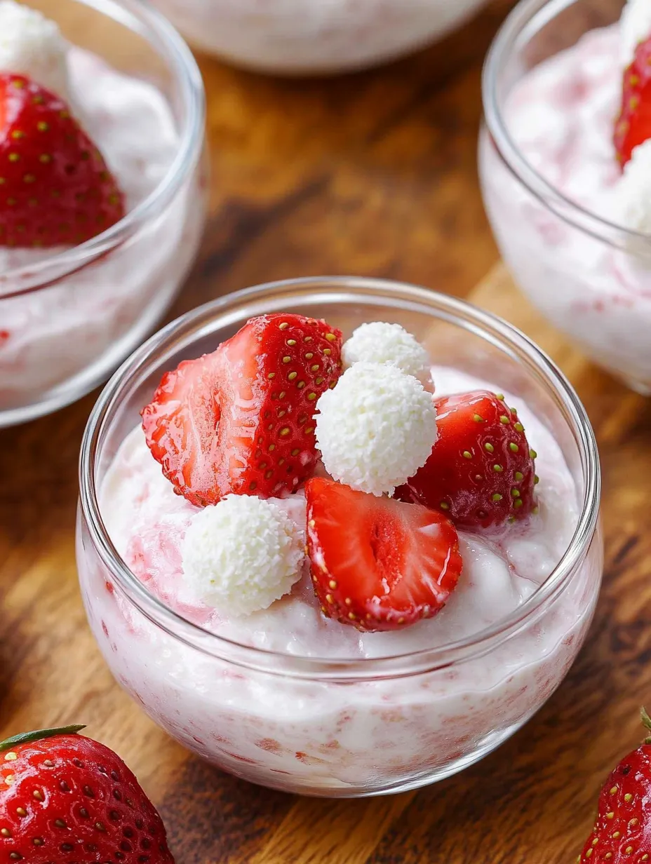 Dessert fruité fraises-Raffaello en verrines