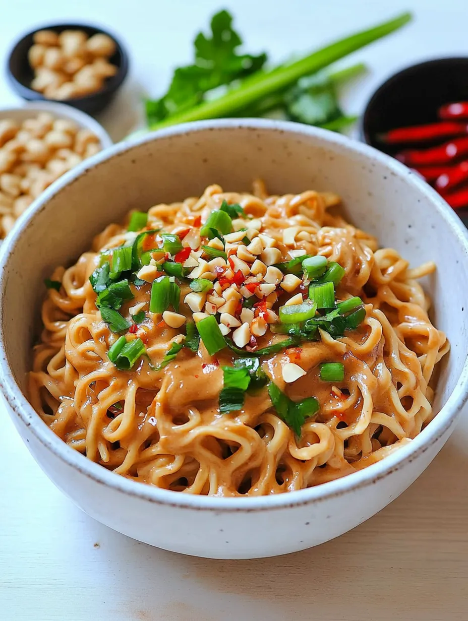 Nouilles ramen beurre de cacahuète express