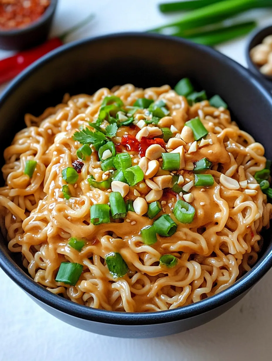 Nouilles ramen beurre de cacahuète simple