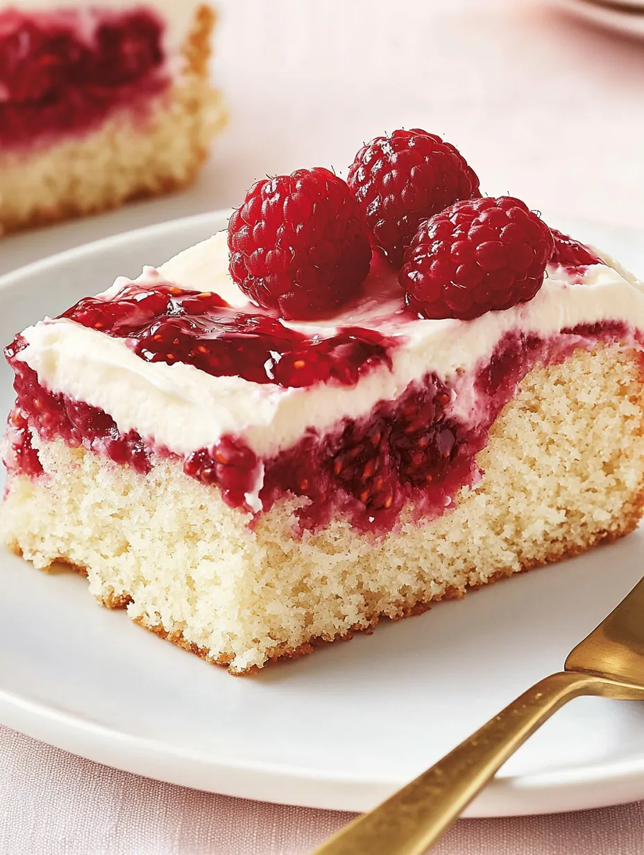 Gâteau moelleux aux framboises – Simple & Fruité