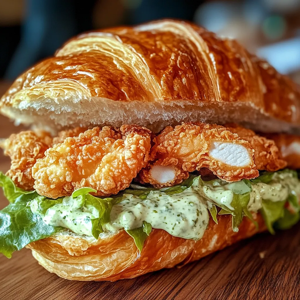 Croissants au Poulet Caesar