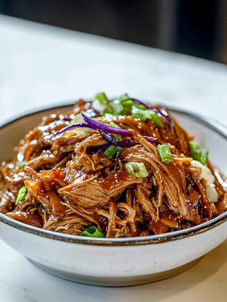 Porc asiatique effiloché mijoteuse