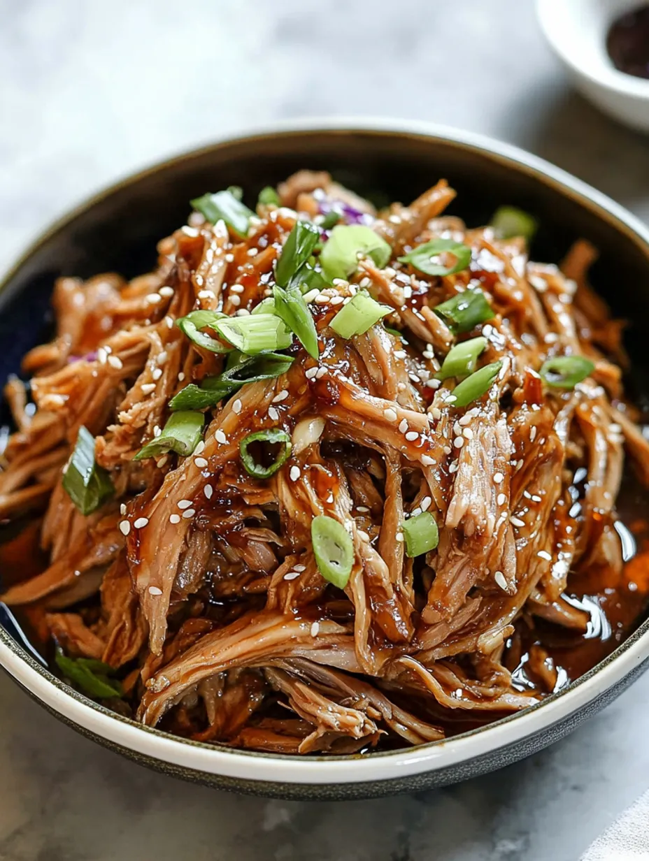 Porc effiloché asiatique super tendre mijoteuse