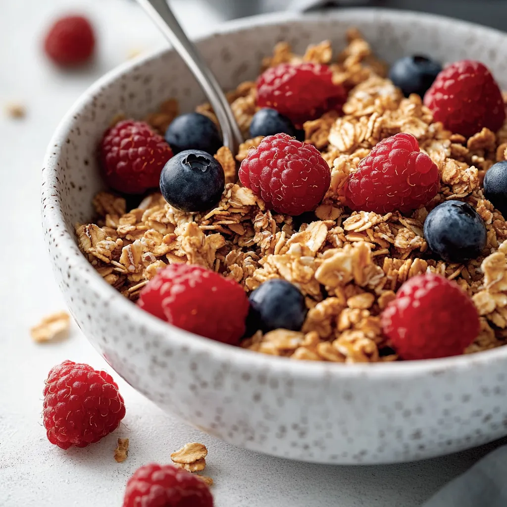 Granola fait maison prêt en 10 minutes