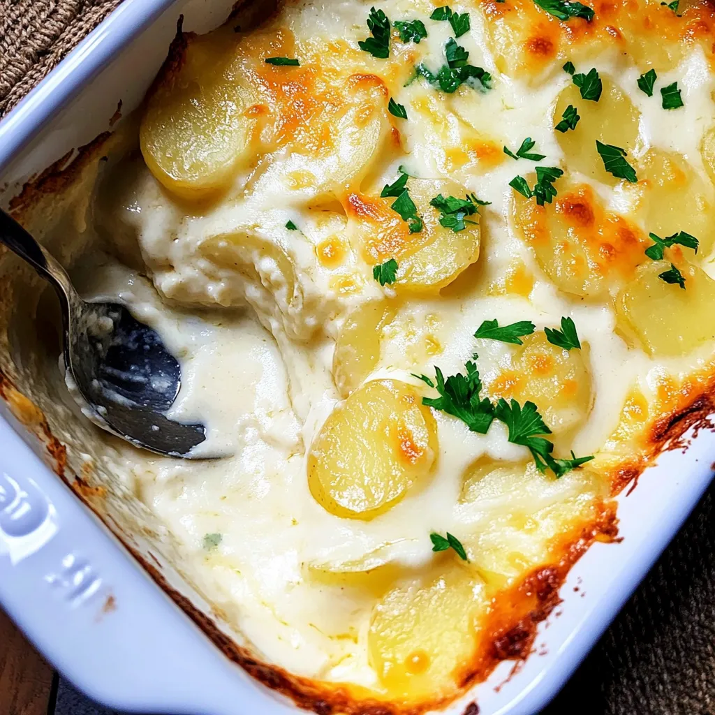 Gratin crémeux classique aux pommes de terre