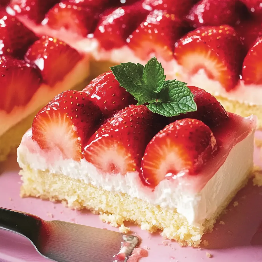 Gâteau moelleux aux fraises avec pudding crémeux