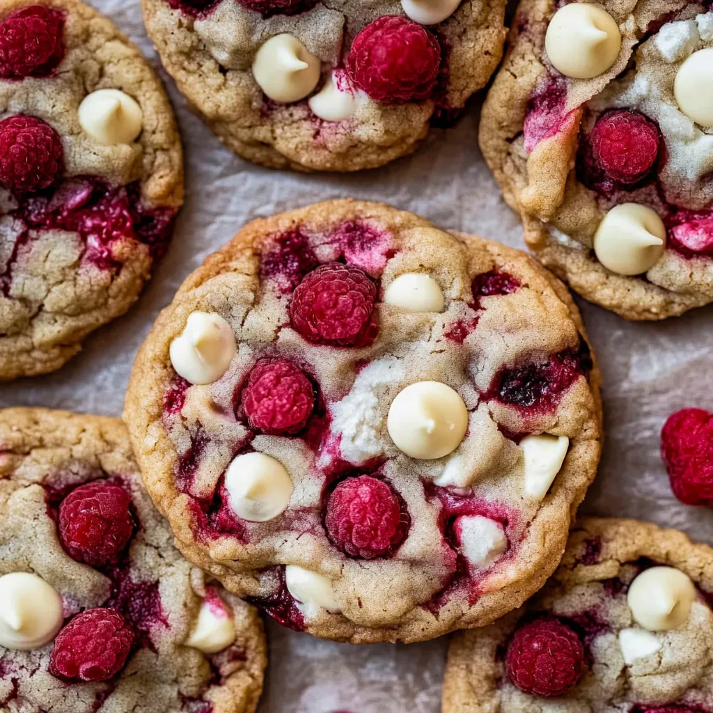 Délicieux Cookies Framboise Chocolat Blanc