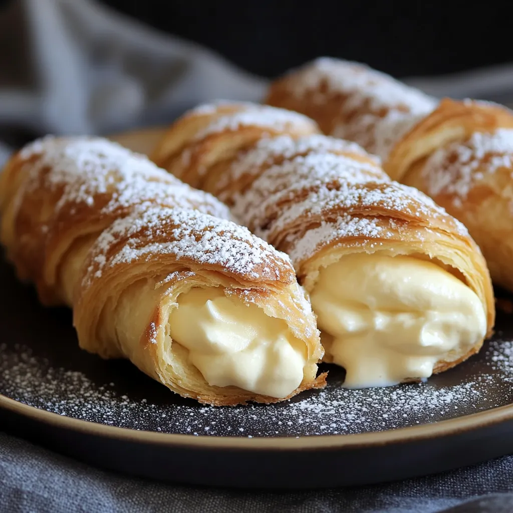 Délicieux Cannoncini Italiens à la Crème