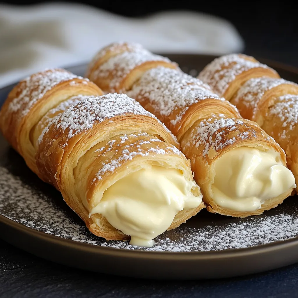 Cannoncini fourrés à la crème italienne