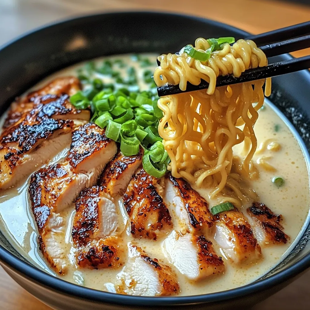 Poulet ramen épicé crémeux