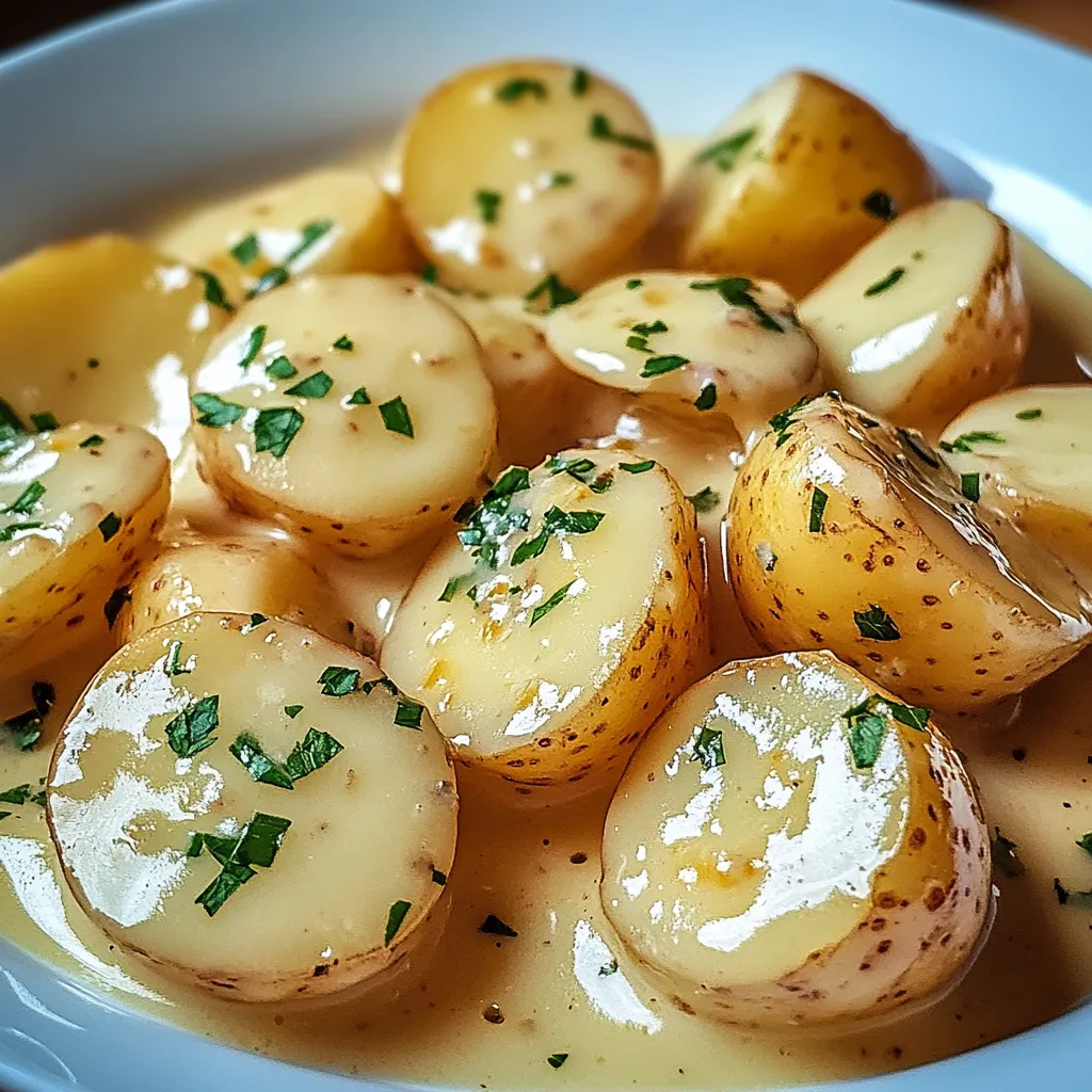 Pommes de terre à la crème d’ail, rapide et facile