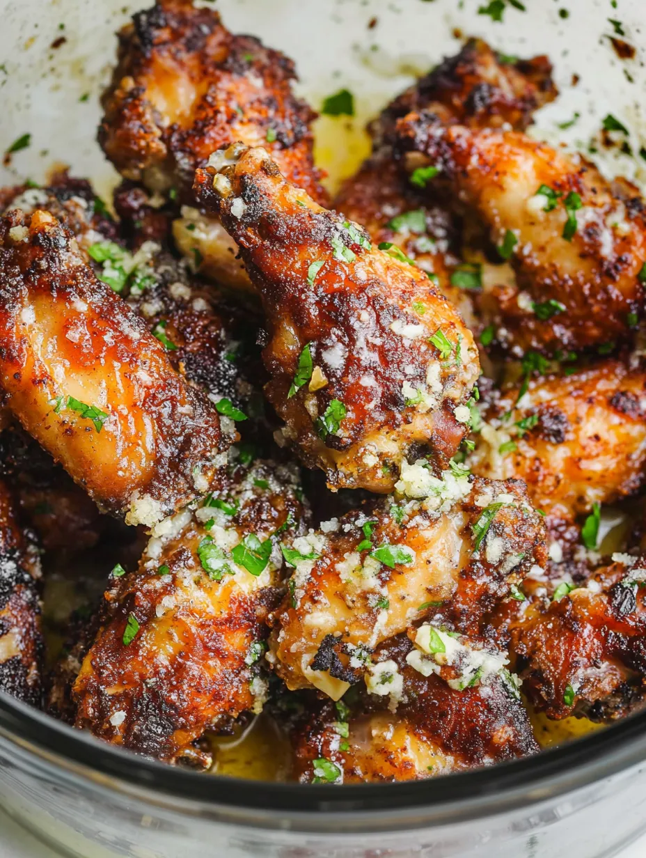Ailes de poulet ail parmesan ultra croustillantes à l’air fryer