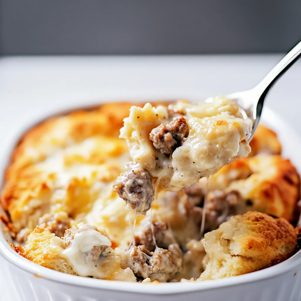 Casserole de biscuits et saucisse