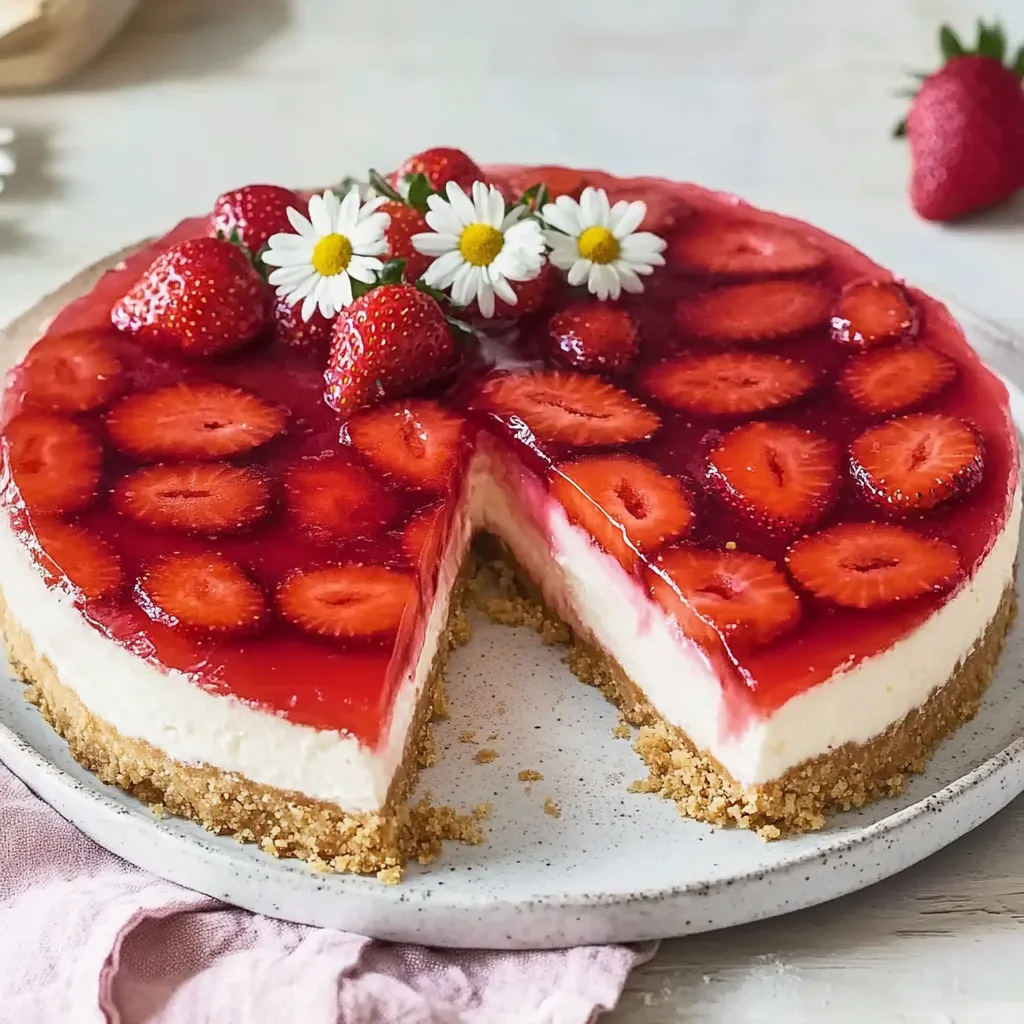 Une tarte fraise avec biscuits et citron.