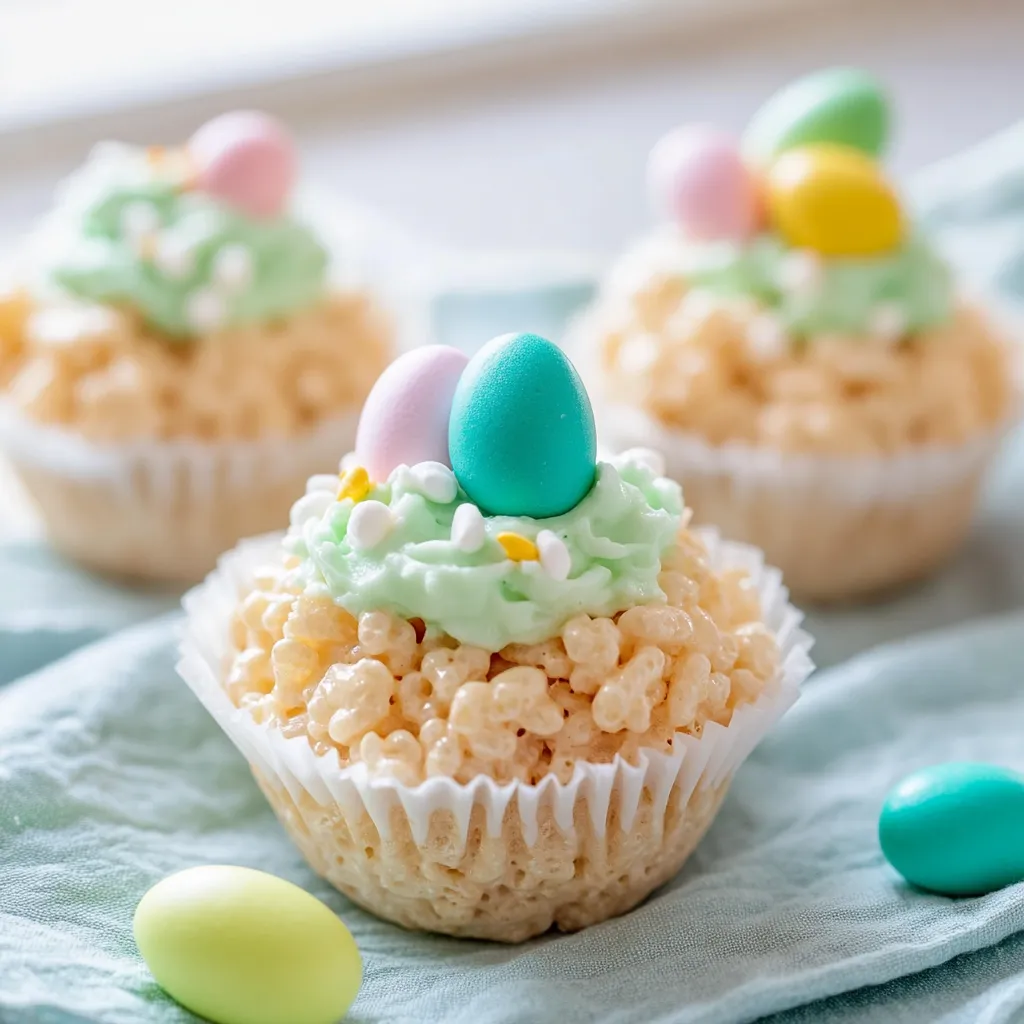 Nids de Pâques en Riz Soufflé