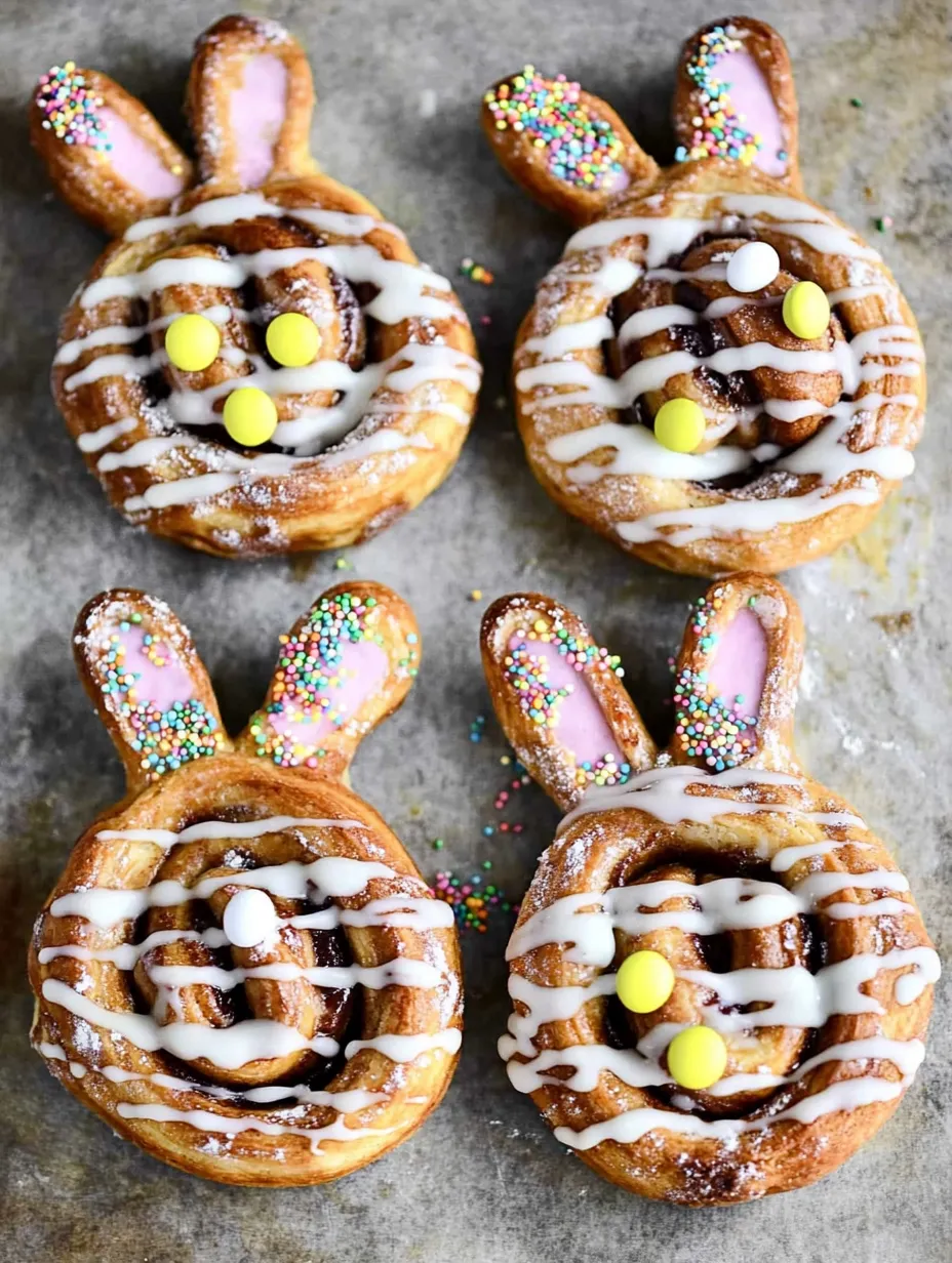 Lapins roulés cannelle Pâques faciles