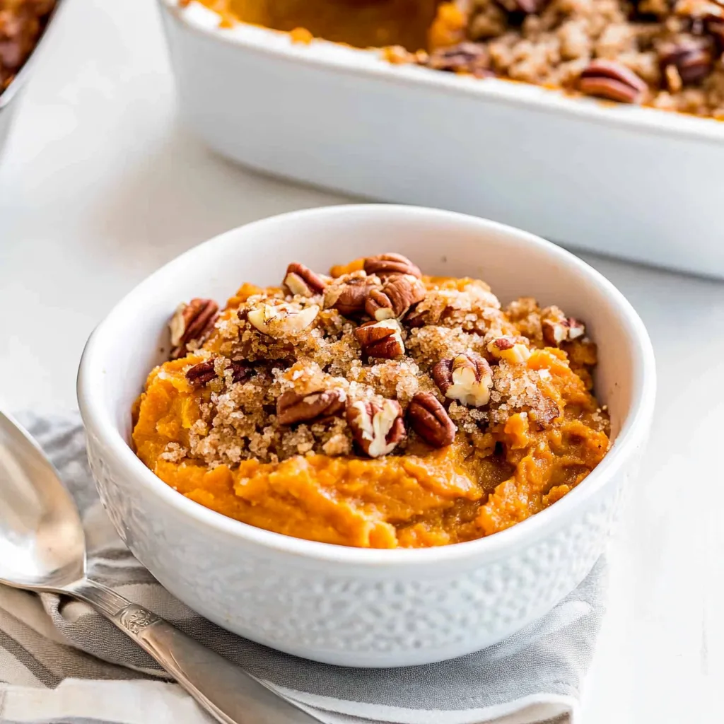 Gratin de Patate Douce avec Streusel Croquant