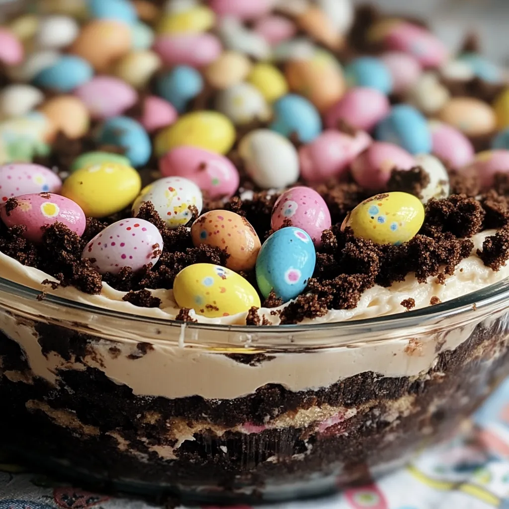 Gâteau Terre Chocolat facile de Pâques