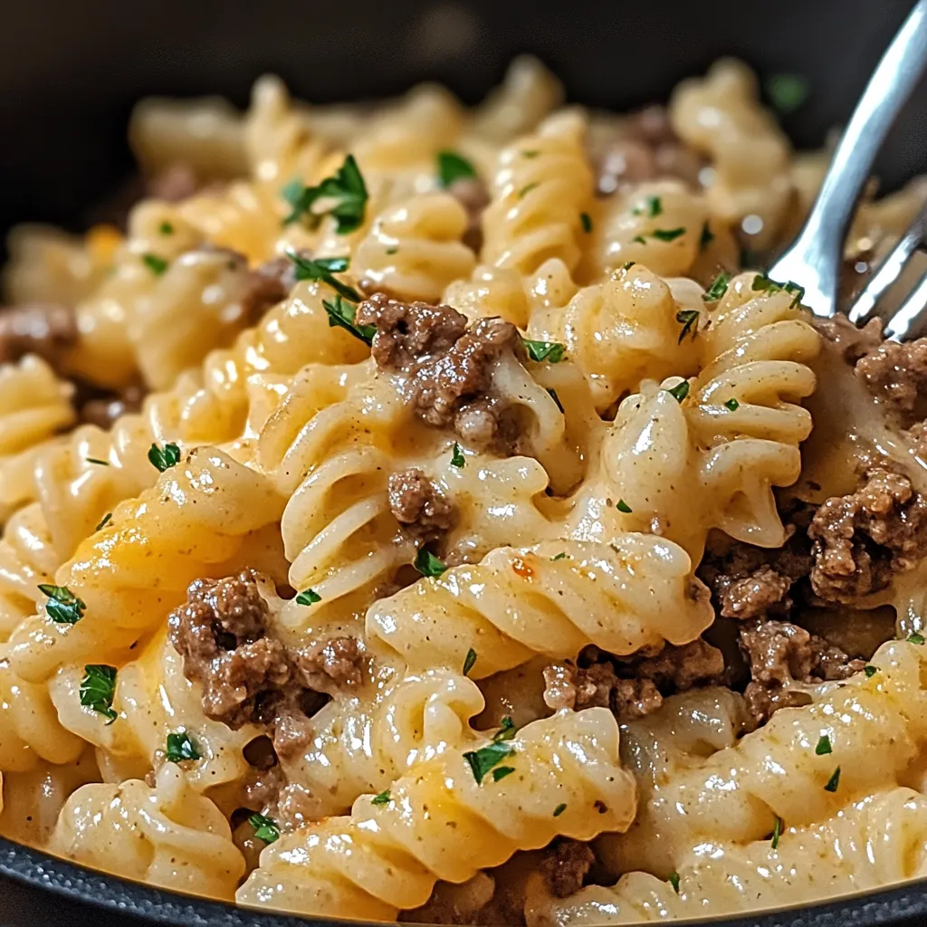Pâtes Bœuf et Cheddar Ranch
