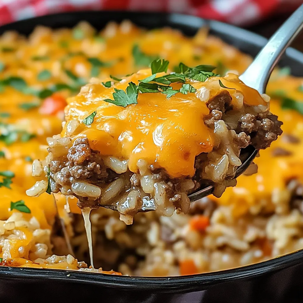 Gratin facile bœuf riz fromage