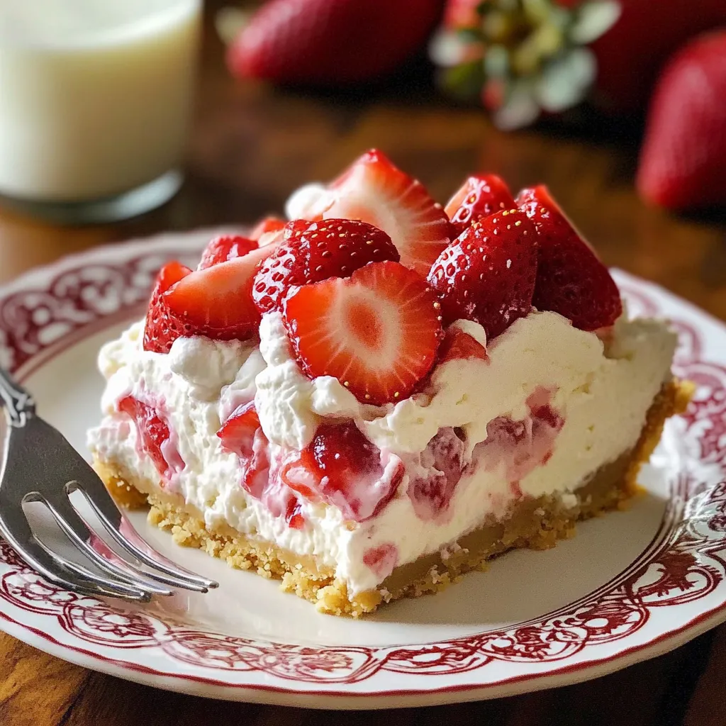 Délice aux fraises sans cuisson