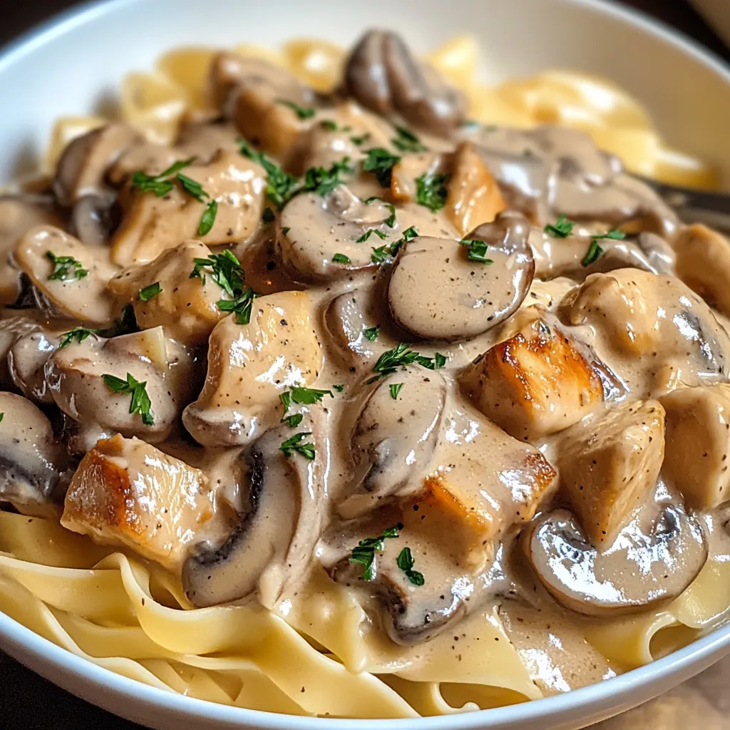 Délicieux Stroganoff de poulet maison