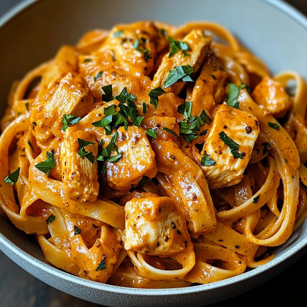 Linguine poulet beurre cowboy