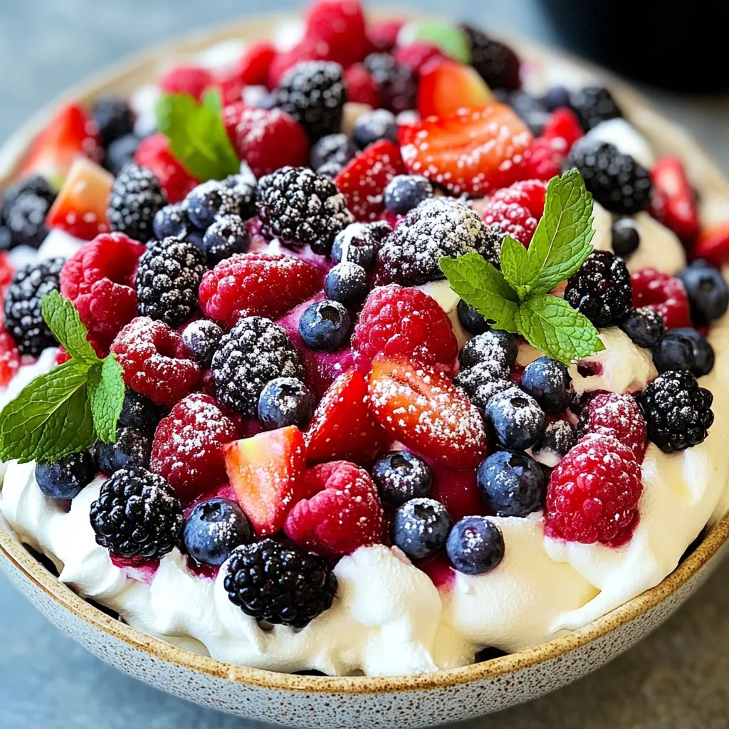 Salade de fruits rouges façon cheesecake