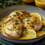 Poulet onctueux au citron et à l’ail