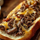 Garlic Philly Cheesesteak Bread