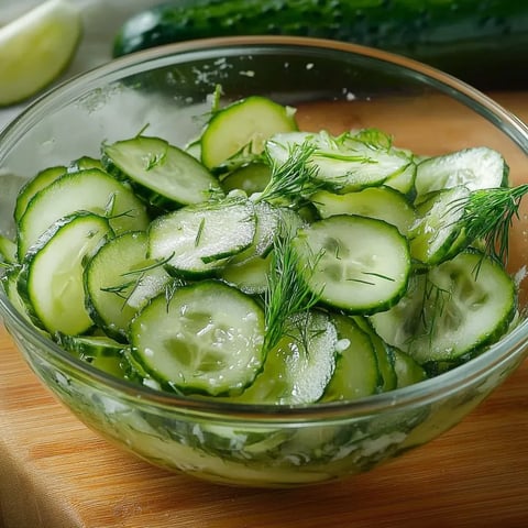 Salade de concombre avec dill